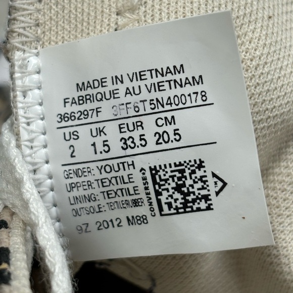 Converse All Star Chucks Kids Girls Youth Size 2 Cheetah Animal Print Low Tops - Picture 6 of 6